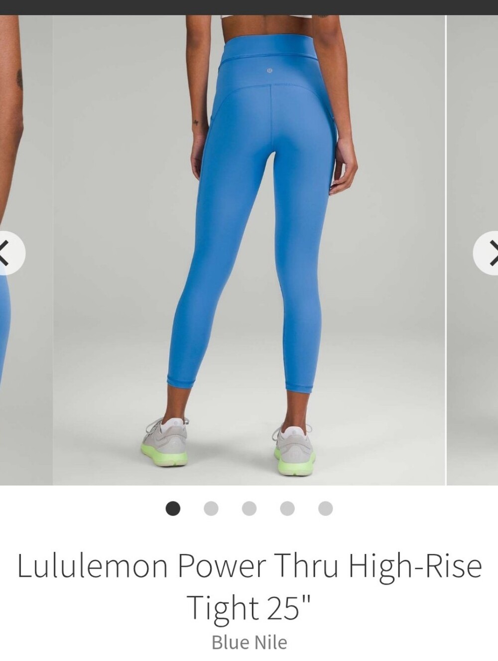 Lululemon Power Through High Rise Tight 25" 6